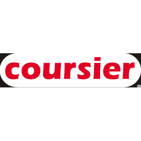 Coursier blanc - 29x7cm - Sticker/autocollant