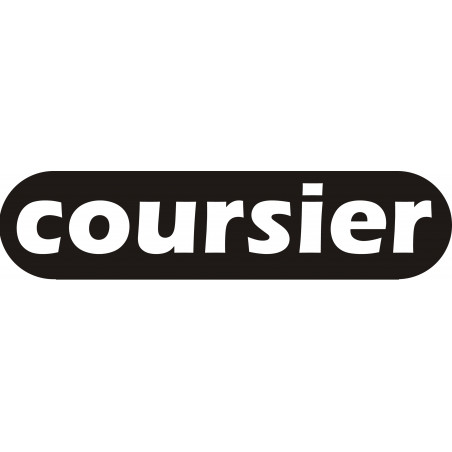 Coursier noir - 15x3.5cm - Sticker/autocollant