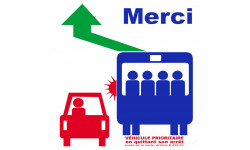 véhicule prioritaire carré - 20x20 cm - Sticker/autocollant