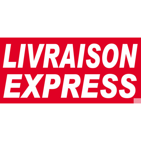 Livraison express rouge - 30x14cm - Sticker/autocollant