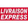 Livraison express rouge - 30x14cm - Sticker/autocollant