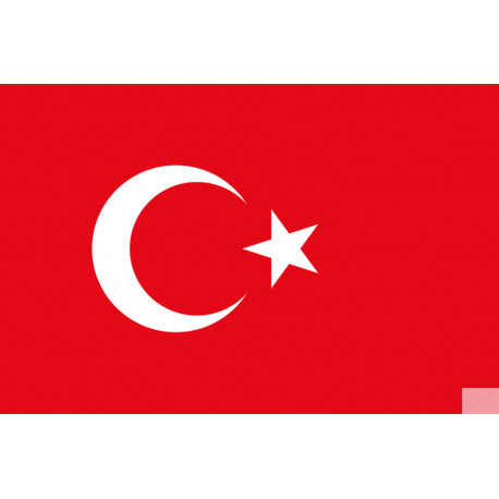 Drapeau Turquie - 19.5 x 13 cm - Sticker/autocollant