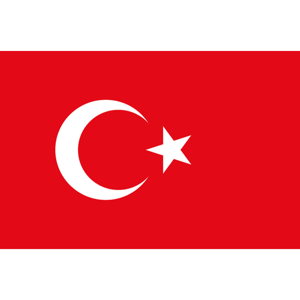 Drapeau Turquie - 15 x 10cm - Sticker/autocollant