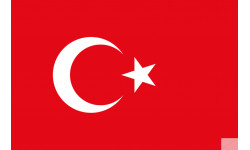 Drapeau Turquie - 15 x 10cm - Sticker/autocollant