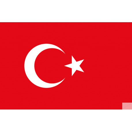 Drapeau Turquie - 15 x 10cm - Sticker/autocollant