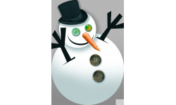 Bonhomme de neige (29x20cm) - Sticker/autocollant