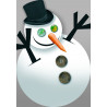 Bonhomme de neige (10x6.9cm) - Sticker/autocollant