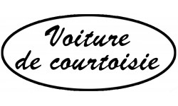 voiture de courtoisie - 29x13cm - Sticker/autocollant