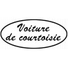 voiture de courtoisie - 29x13cm - Sticker/autocollant