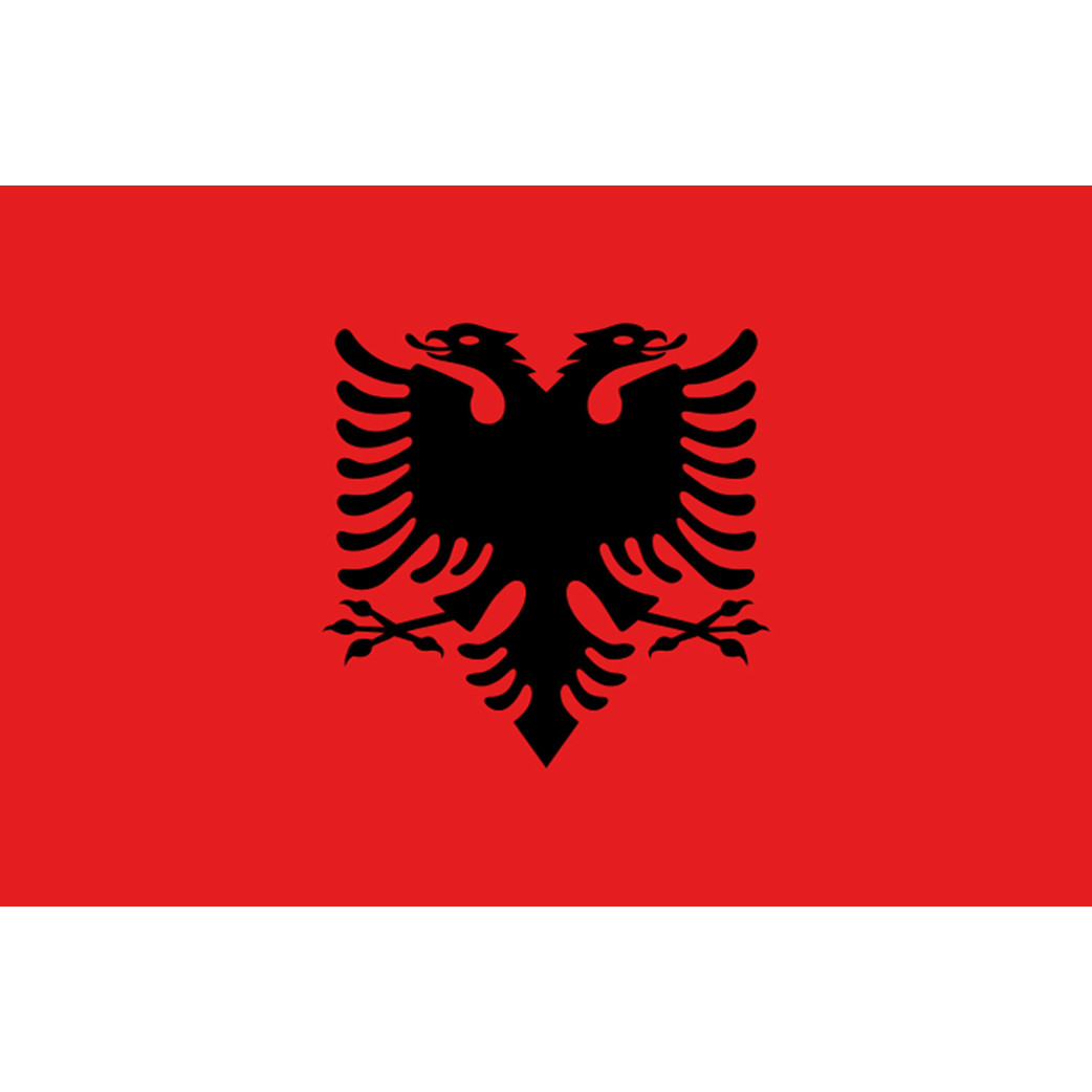 Drapeau Albanie - 15x10 cm - Sticker/autocollant