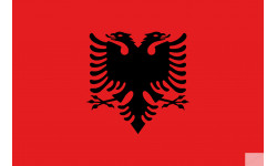 Drapeau Albanie - 15x10 cm - Sticker/autocollant