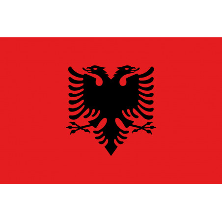 Drapeau Albanie - 15x10 cm - Sticker/autocollant