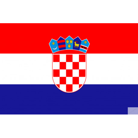 Drapeau Croatie - 19.5x13 cm - Sticker/autocollant