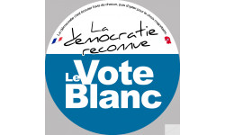 Démocratie le vote blanc - 15cm - Sticker/autocollant