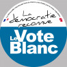 Démocratie le vote blanc - 5cm - Sticker/autocollant