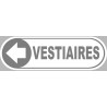 Vestiaires blanc flèche gauche - 20x6.6cm - Sticker/autocollant