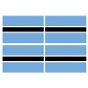 Drapeau Botswana - 4 stickers - 9.5 x 6.3 cm - Sticker/autocollant
