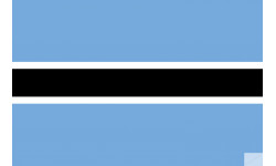 Drapeau Botswana - 20x13cm - Sticker/autocollant
