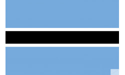 Drapeau Botswana - 15x10cm - Sticker/autocollant