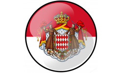 Drapeau Monaco Effet 3D - 5cm - Sticker/autocollant