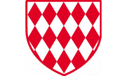 blason monégasque des Grimaldi - 20cm - Sticker/autocollant