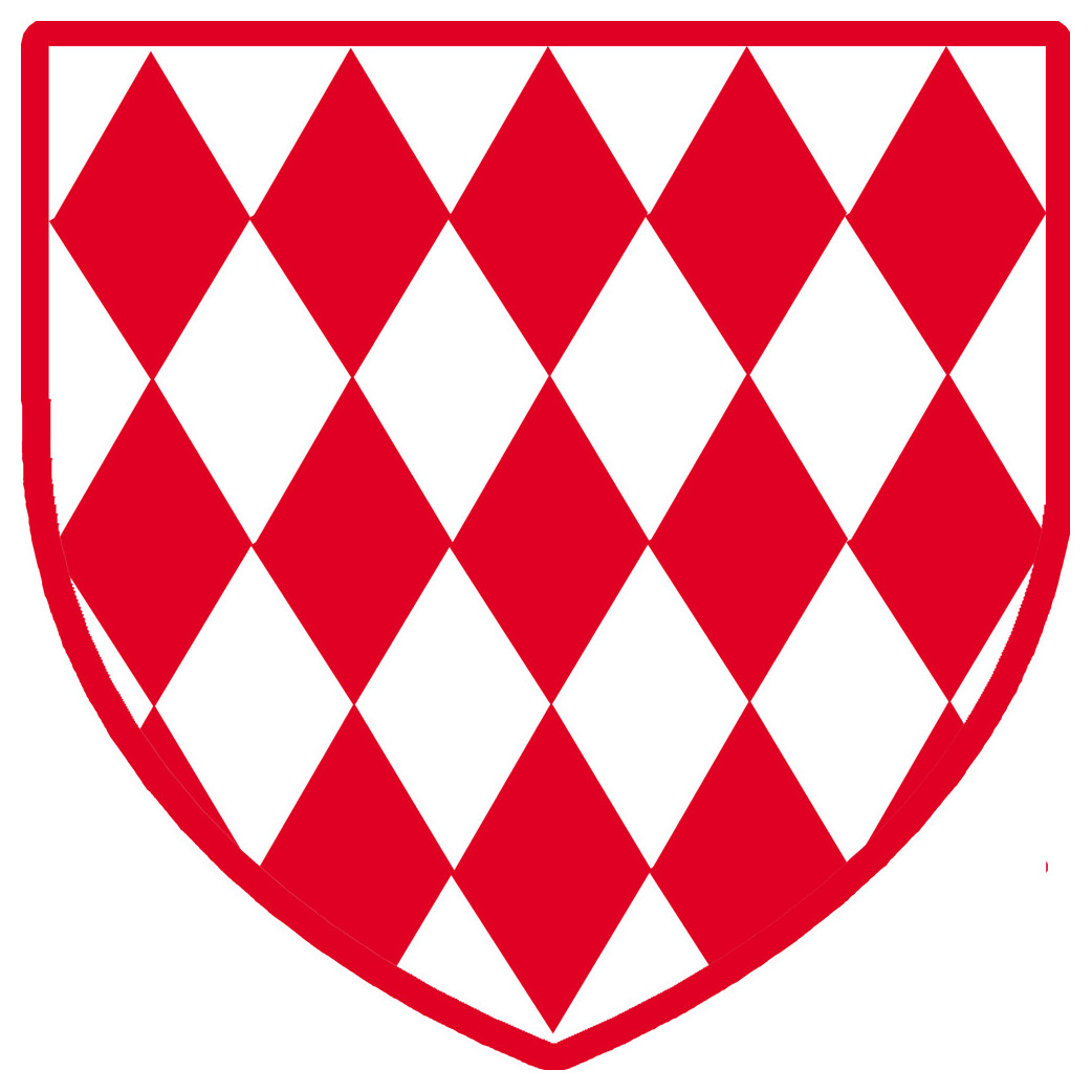 blason monégasque des Grimaldi - 5cm - Sticker/autocollant