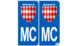 numéro immatriculation MC Monaco Grimaldi - Sticker/autocollant