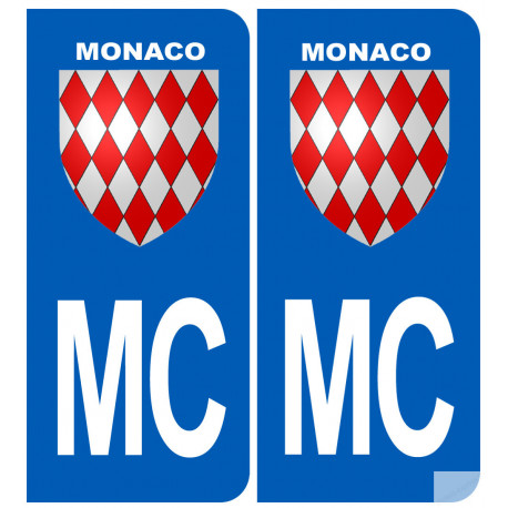 immatriculation MC Monaco Grimaldi - Sticker/autocollant