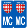 immatriculation MC Monaco Grimaldi - Sticker/autocollant