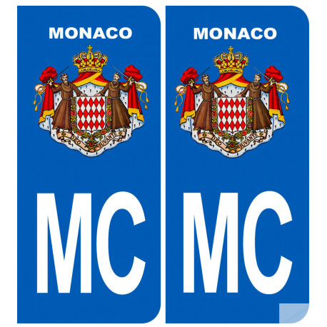 numéro immatriculation MC Monaco - Sticker/autocollant