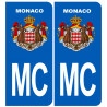 numéro immatriculation MC Monaco - Sticker/autocollant