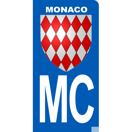 immatriculation motard monégasque - Sticker/autocollant