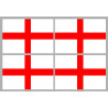 Drapeau Anglais - 4 stickers - 9.5 x 6.3 cm - Sticker/autocollant
