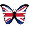 effet papillon Grande Bretagne - 15x10,5cm - Sticker/autocollant