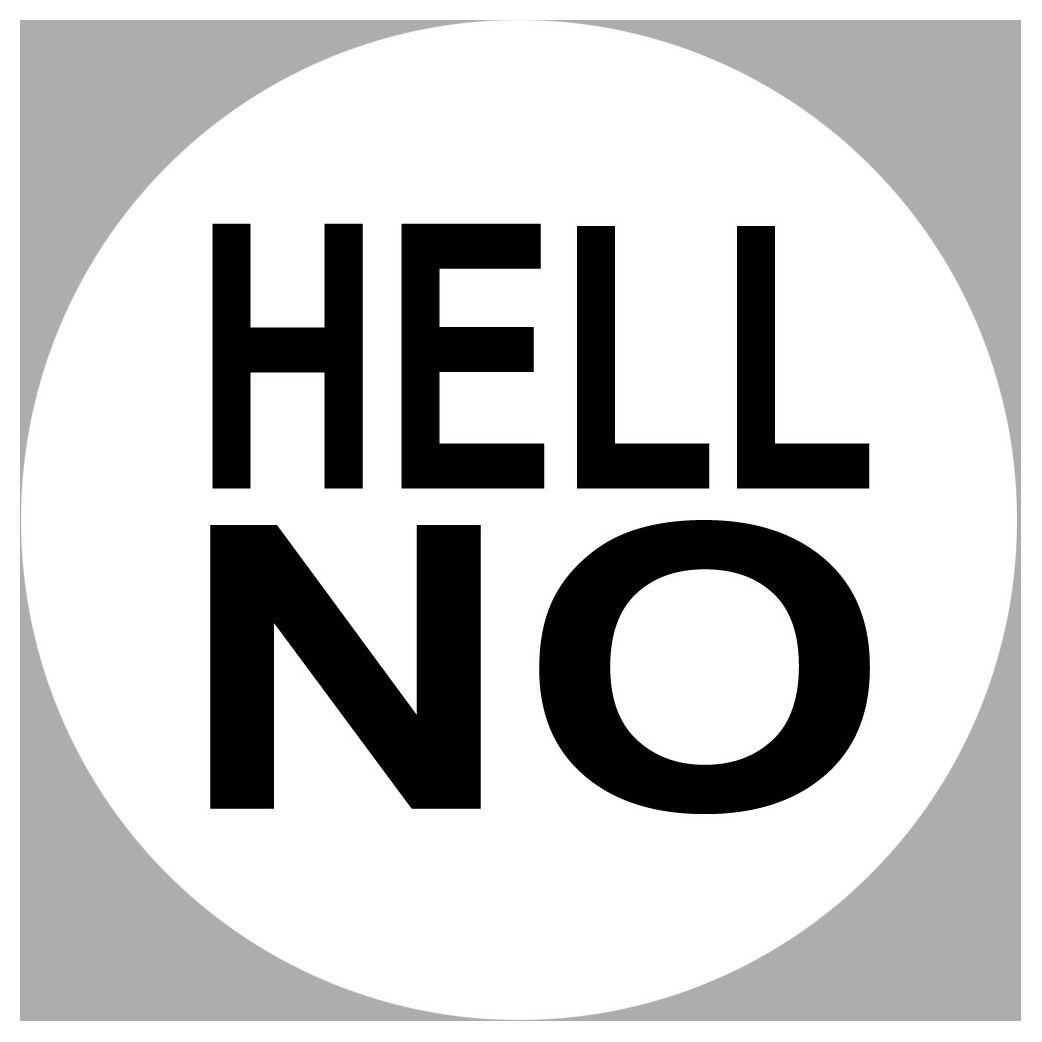 HELL NO - 20cm - Sticker/autocollant