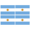 Drapeau Argentine - 4 stickers - 9.5 x 6.3 cm - Sticker/autocollant