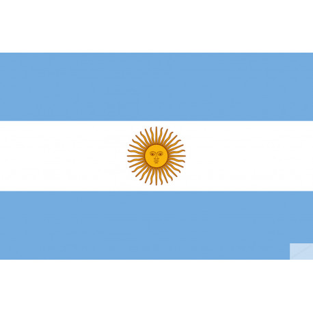 Drapeau Argentine - 19.5 x 13 cm - Sticker/autocollant