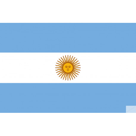 Drapeau Argentine - 15 x 10 cm - Sticker/autocollant