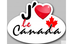 J'aime le Canada - 15x11cm - Sticker/autocollant