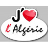 Autocollants : J'aime l'Algérie : 15x11cm