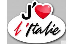 J'aime l'Italie - 15x11cm - Sticker/autocollant