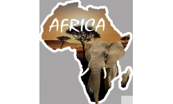 Africa Eléphant - 20x18cm - Sticker/autocollant