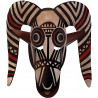 masque africain traditionnel - 15x13cm - Sticker/autocollant