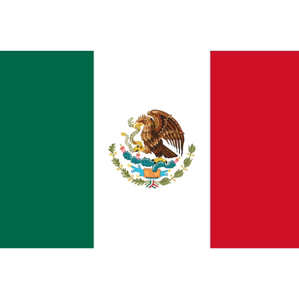 Drapeau Mexique - 5x3,3 cm - Sticker/autocollant