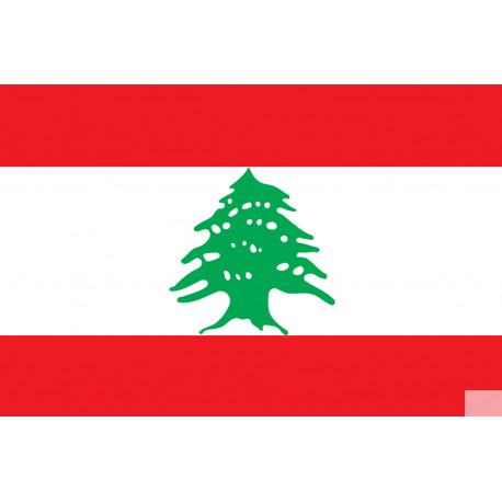 Drapeau Liban - 19,5x13 cm - Sticker/autocollant