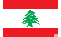 Drapeau Liban - 15x10 cm - Sticker/autocollant