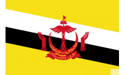Drapeau Brunei - 19.5 x 13 cm - Sticker/autocollant