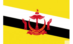 Drapeau Brunei - 5x3,3 cm - Sticker/autocollant