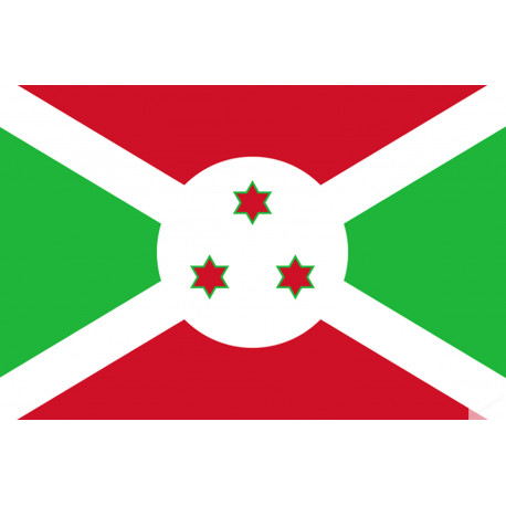 Drapeau Burundi - 19,5x13 cm - Sticker/autocollant