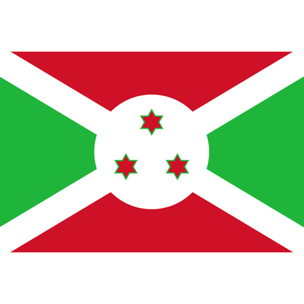 Drapeau Burundi - 5x3,3cm - Sticker/autocollant